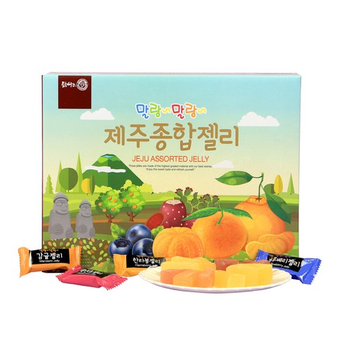 제주 말랑말랑 종합젤리 감귤 한라봉 백년초 블루베리, 500g, 1개