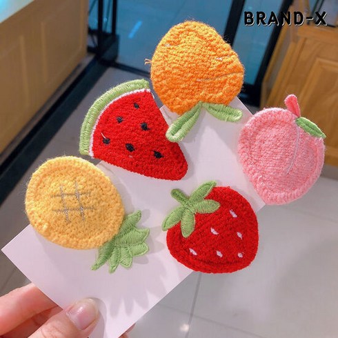 과일핀 - [브랜드엑스] 5p 과일 똑딱핀 한판세트