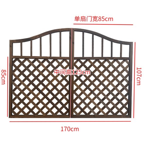 원목 목재 나무 펜스 울타리 대문 방부목 단독주택 전원주택 마당 정원 주차장, A 170cm 격자문
