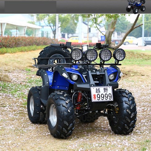 디와이 ATV 125cc 사륜 오토바이크 사바리, 블랙, 세트 4