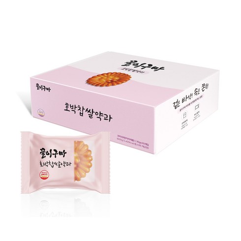 꿀먹은 호박약과 고구마약과 세트 - 꿀이구마 호박 찹쌀 약과, 600g, 1개