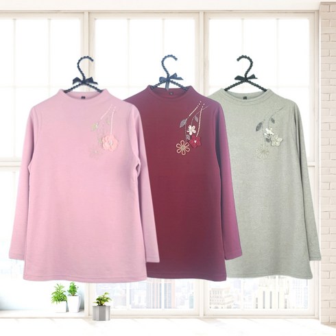 2023년 가성비 최고 어머니옷 - 어르신샵 엄마 옷 할머니 티셔츠 국내산 고급 가을 겨울 기모 라운드 티 80대 요양원 70대 선물