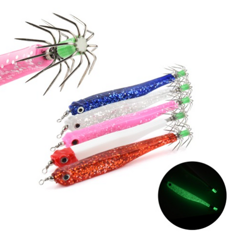 2023년 가성비 최고 웜에기 - 갑오징어 웜에기 소프트웜 특허에기 한치 두족류 루어낚시 2개입, 축광, 2개