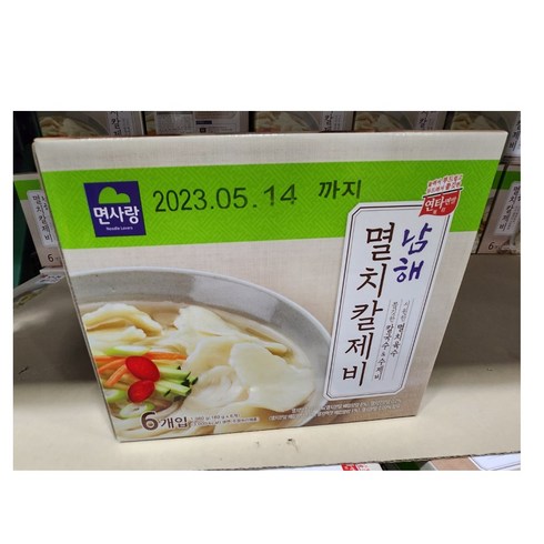 면사랑 남해 멸치칼제비 180g x 6개 코스트코 칼국수 수제비, 1080g, 1개