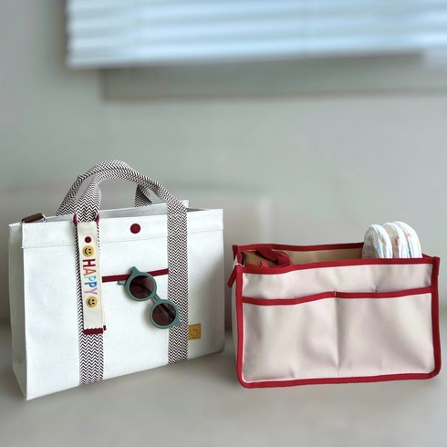 프리티크 캔버스 기저귀가방 이너백 세트