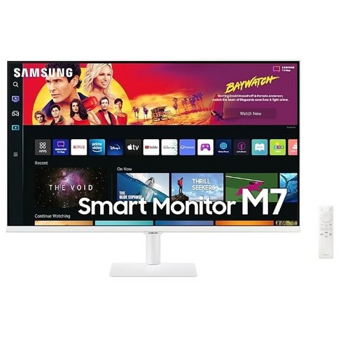 삼성전자 스마트모니터 M7 S32AM701 화이트 UHD 4K 32인치 C-Type 덱스 미러링 넷플릭스 유튜브, LS32AM701UKXKR