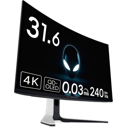 Dell AW2725DF 27인치 유기 EL Alienware 게이밍 모니터3년간 무휘점 교환 보증QHDQDOLEDDP1.4x2 HDMIx1DCIP399.3가로세로회전 높이조정, 【AW3225QF】【曲面】32インチ/0.03ms/240