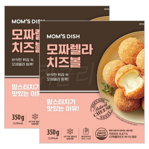 맘스터치 모짜렐라 치즈볼 350gx2팩, 2개, 350g