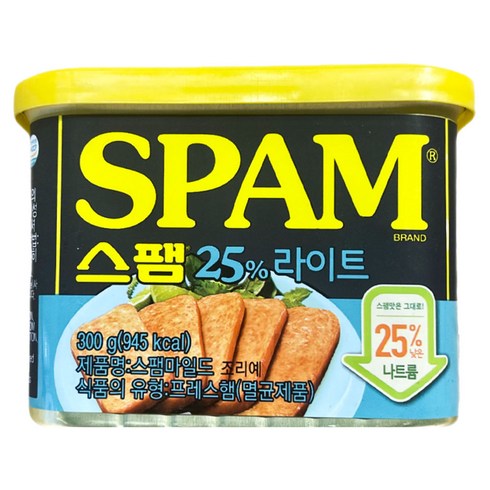 스팸 25% 라이트 햄통조림, 300g, 6개