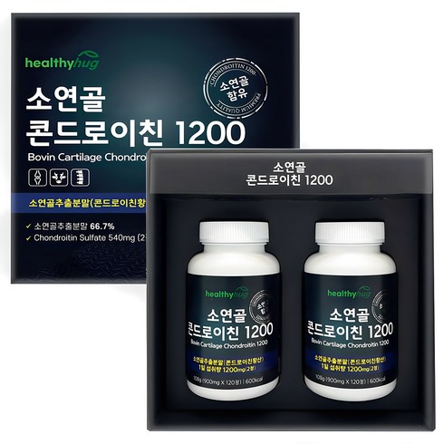 콘드로이친1200소연골 - 소연골 콘드로이친 1200 식약처 HACCP 인증 보스웰리아 우슬 추출분말 함유 대용량 120정 부모님 선물, 2개