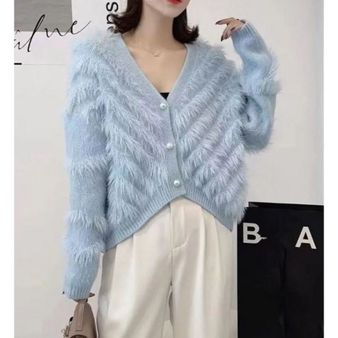 2023년 가성비 최고 앙고라가디건 - 100542C 여성 부들부들 앙고라 가디건