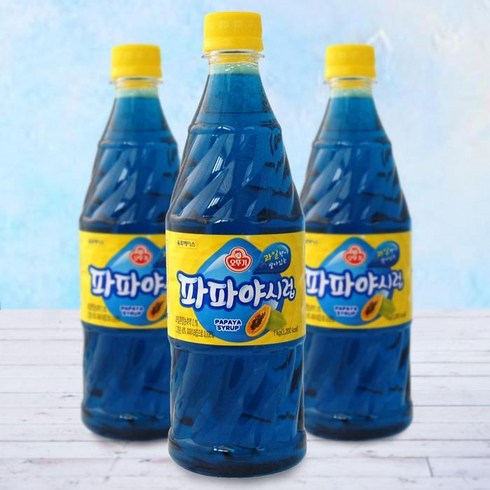 오뚜기 파파야향 슬러시시럽 1kg X 15개 작은 선물, 상세페이지 참조