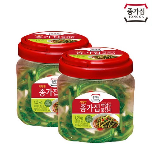 백열무 물김치 - 종가집김치 백열무물김치 1.2kg x 2개