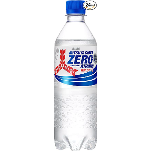 아사히 음료 미츠야 사이다 제로 스트롱 500ml×24병 [사이다], 500ml, 24개