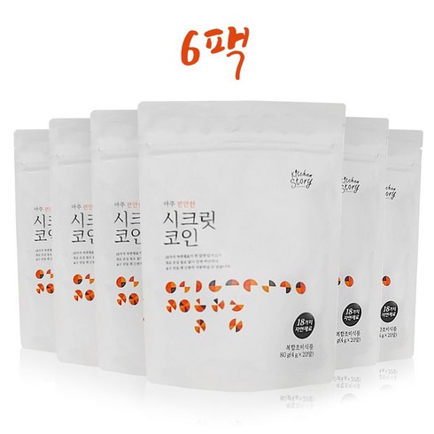 코인육수 - 빅마마 시크릿코인 편안한맛 20알 이혜정 육수 한알, 80g, 6개