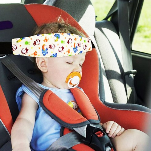 톡톡창고 차량용 넵업 머리받침 카시트 머리 고정 헤드 서포터 아기 목베게, 모빌-화이트, 1개