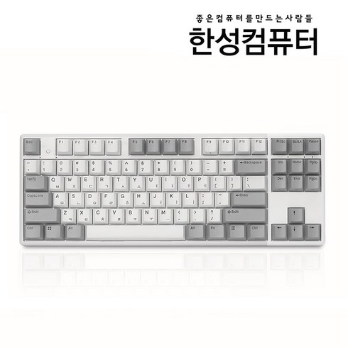 한성컴퓨터 SPORTS 블루투스 유무선 키보드 35g, GK893B, 텐키리스, 투톤 화이트