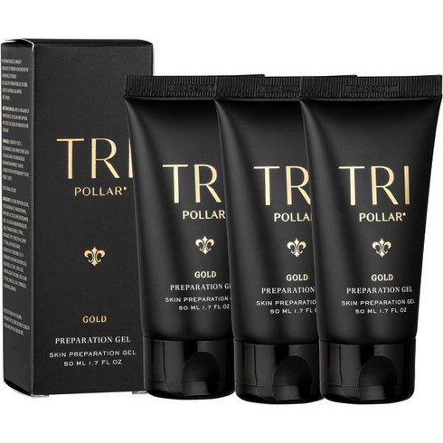 TriPollar 트리아 밀리아 어댑터 레조나레 에이디 Stop 준비 젤 50ml 고주파 피부 조임 페이셜 머신 전문가용 가정용 RF 안티에이징 포뮬러 호환 정지 장치 FDA 클리, 1.7 Fl Oz (Pack of 3), Gold