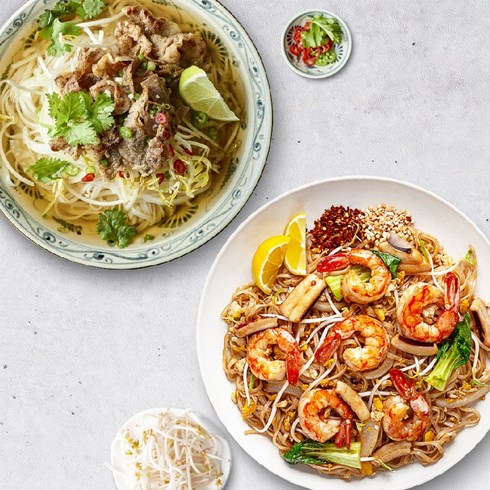 애슐리 타이 시푸드 팟타이+우삼겹 듬뿍 베트남 쌀국수 (총 4인분)