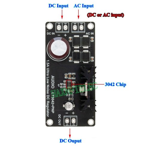 잡음제거멀티탭 LT3042 1.5A DAC 오디오 디코더 용 저잡음 고정밀 선형 Regulated 레이트 DC 전원 모듈 RF, 한개옵션1, 한개옵션0