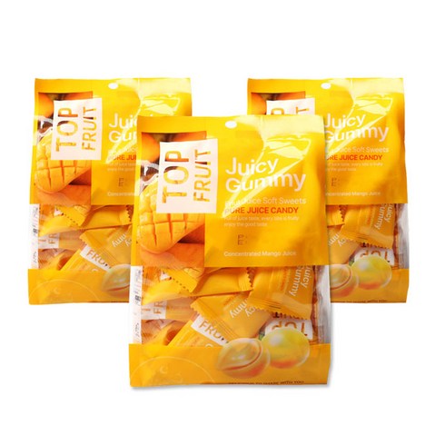 TOPFRUIT 주시 구미 망고, 320g x 3개, 320g, 3개