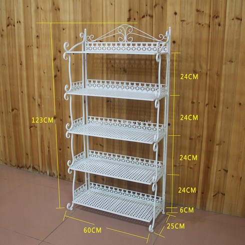 접이식철제5단화분받침대 - 접이식 철제 식물 화분 다육이 받침대 정리대 진열대 거치대 선반 홈인테리어 화이트 5단