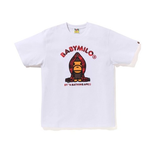 베이프가방 - 일본 베이프 남녀공용 반팔 티셔츠 BABY MILO 남성 여성 반팔티