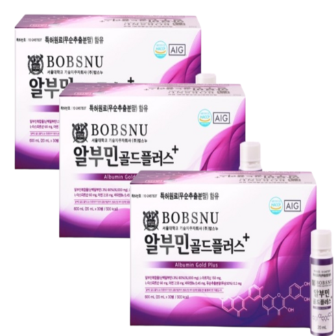 [인포벨]활력 기력 밥스누 알부민 골드 플러스 만성피로 서울대 마시는 비타민 앰플형 영양제 부모님 선물, 20ml, 90개