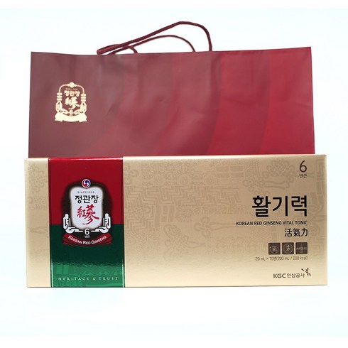 (쇼핑백 포장) 정관장 활기력세트 20ml 10병 선물세트, 200ml, 1개