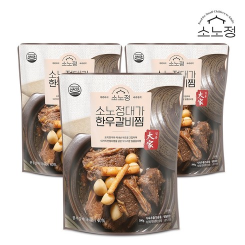 소노정 대가 한우갈비찜 500g x 3팩 (총 1.5kg), 단품, 3개