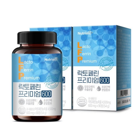 락토페린 프리미엄 600 고함량 4500mg 90정, 2개