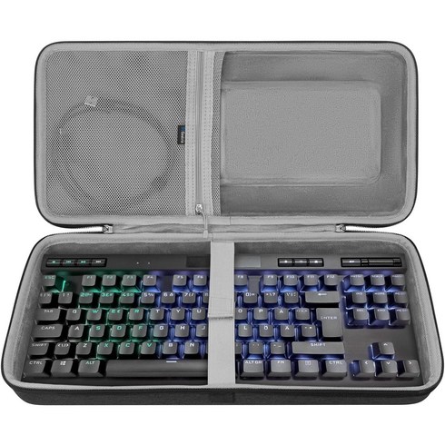 커세어케이스 - Geekria 키보드 케이스 80% 87 키 게임용 키보드 하드 쉘 여행용 휴대용 가방 CORSAIR K70 RGB TKL CORSAIR K63 및 마우스 콤보와 호환 가능, 어두운 회색