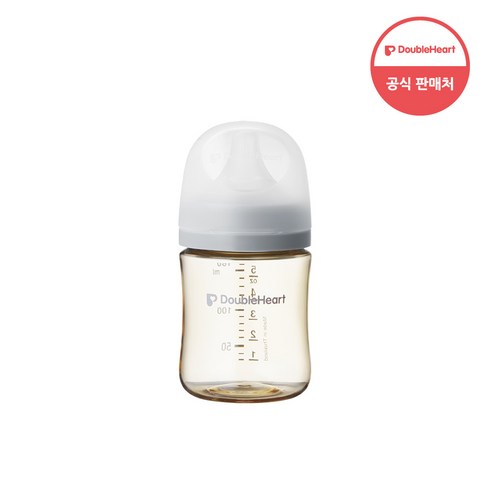 더블하트 모유실감 3세대 PPSU 새벽그레이 160ml (S젖꼭지포함), 2개, 그레이