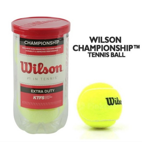 윌슨 챔피언쉽볼 1캔 (2개입) 테니 스공/테니 스볼, 1개