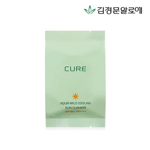 김정문알로에 큐어 아쿠아 마일드 쿨링 선쿠션 리필 시즌3, 25g, 1개