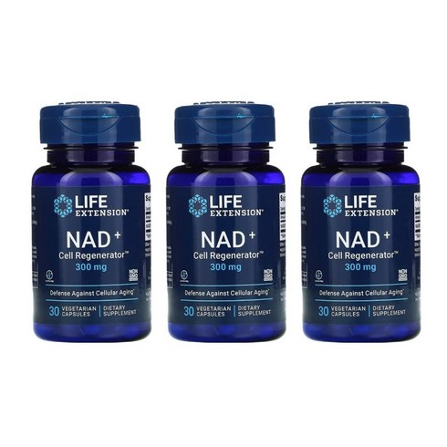 3개 라이프익스텐션 NAD+ 세포 Regenerator 300 mg 베지 캡슐 30 정 3개월분 니코틴아마이드리보사이드