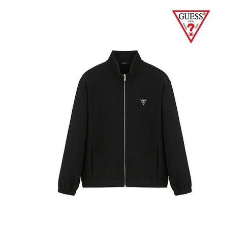 KO1K04J1 - (백화점 상품) 게스 남성 애슬레저 반넥 집업 KO1K04J1_P361252882 2509958, BLK/XL