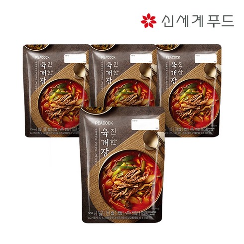 피코크 - 피코크 진한육개장 500g x 4팩, 4개