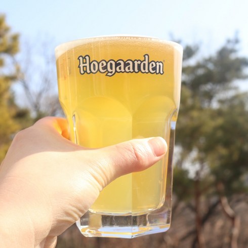 호가든맥주잔 - 호가든 수입 맥주잔 330ml 강화유리 맥주컵 예쁜 유리컵, 1개