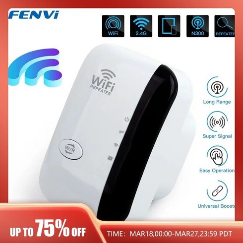 fenvi 와이파이 중계기 - 증폭기 와이파이확장기 FENVI 300Mbps 무선 중계기 원격 익스텐더 WiFi 앰프 80211N 부스터 반복 Wi Fi Reapter, 2)미국 플러그