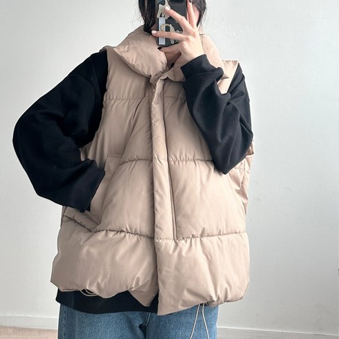 수맘 수엠w 여성 패딩 조끼