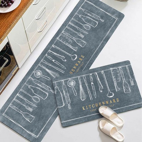 AIRASI 모던 주방 러그 싱크대 발닦개 키친 발매트 미끄럼방지 발판 집들이 선물, 조리도구 01