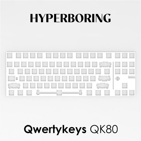 Qwertykeys QK80 맞춤형 기계식 키보드 액세서리 PC POM FR4 알루미늄, 2. PP 스틸 가드