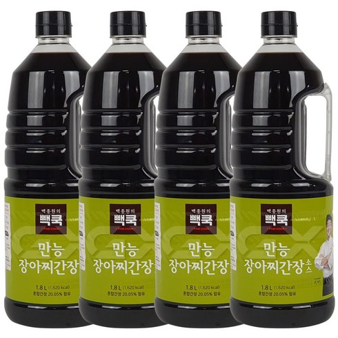 더본코리아 더본 백종원의 만능 장아찌 간장소스, 1.8L, 4개