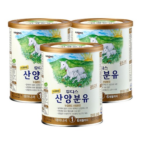 후디스산양분유1단계400g - 일동후디스 프리미엄 산양분유 1단계, 400g, 3개