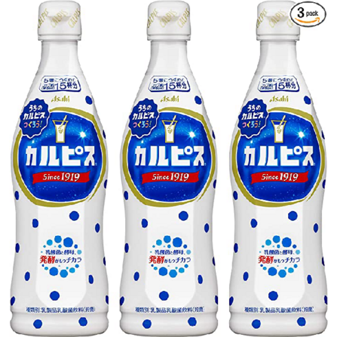 Asahi 아사이 [일본발송] 칼피스 원액 470ml 3팩, 3개