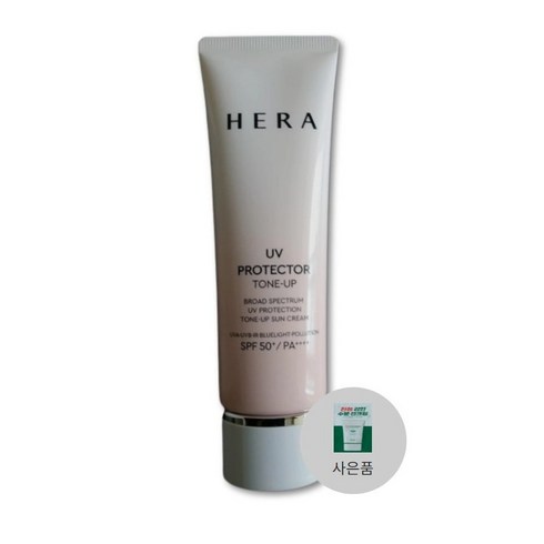 2023년 가성비 최고 헤라톤업선크림 - 헤라 UV프로텍터 톤업 선크림 SPF50+ PA++++ 50ml 1개+ 샤섀 1매 증정