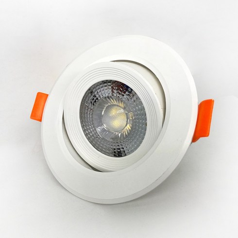 LED 3인치 다운라이트 회전 COB 매입등 매립등, 전구색 (3000K), 1개