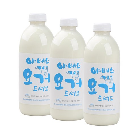 야베스목장 마시는 수제요거트 요거 1000ml 3개+150ml 2개, 3개입, 1L