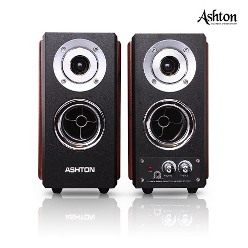 ASHTON AT-1000 WOOD 스피커 컴퓨터스피커 TV스피커 이어폰단자, 단일수량